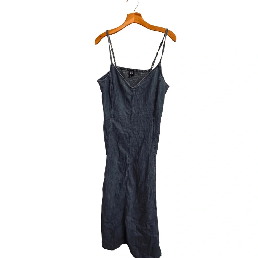 GAP DENIM Sweetheart Maxi Dress Size L - Picture 3 of 7